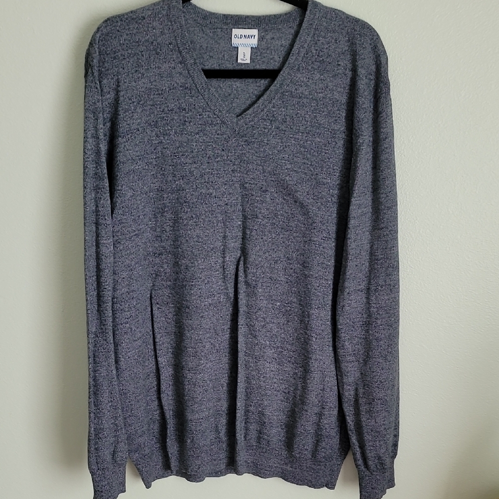Old Navy Men's Charcoal V-Neck Sweater